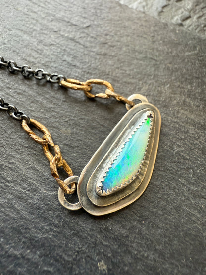 Ocean Blue Opal Pendant