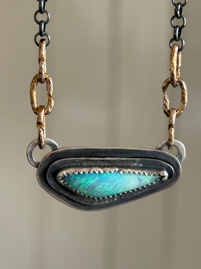 Ocean Blue Opal Pendant