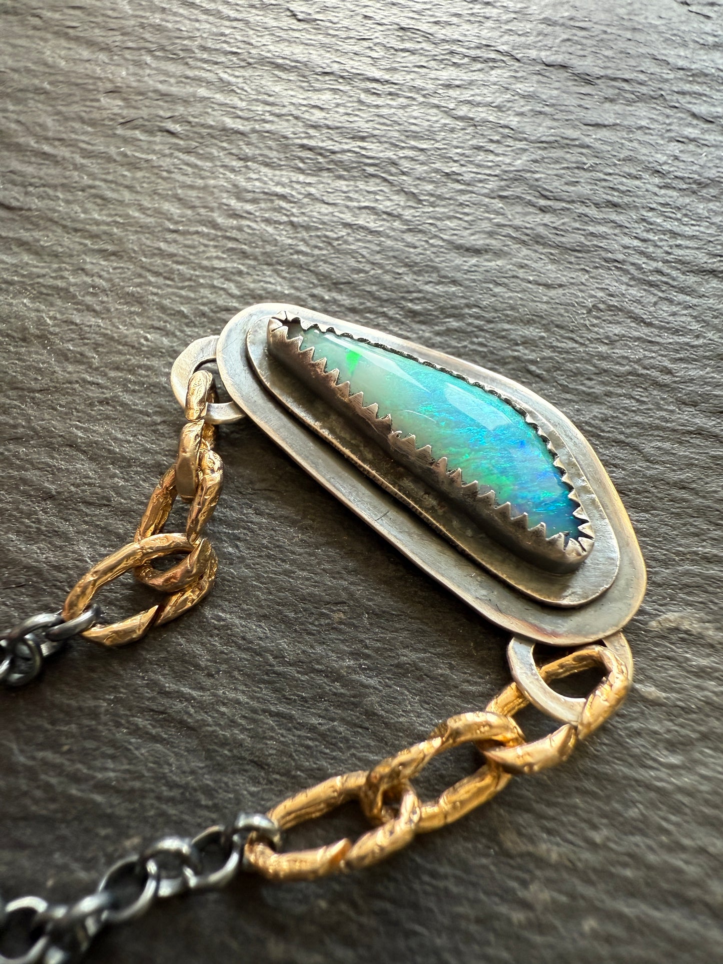 Ocean Blue Opal Pendant