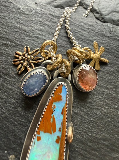 Multi stone Pendant Necklace