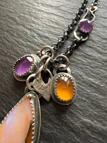 Opal with Citrine & Amethyst