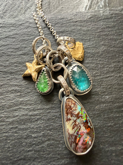 Opal Multi Charm Pendant