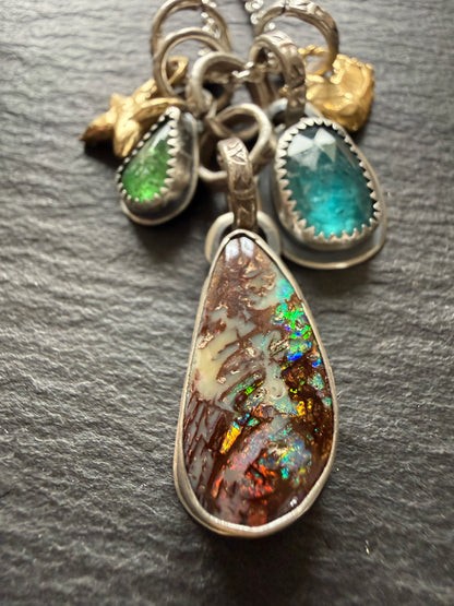 Opal Multi Charm Pendant
