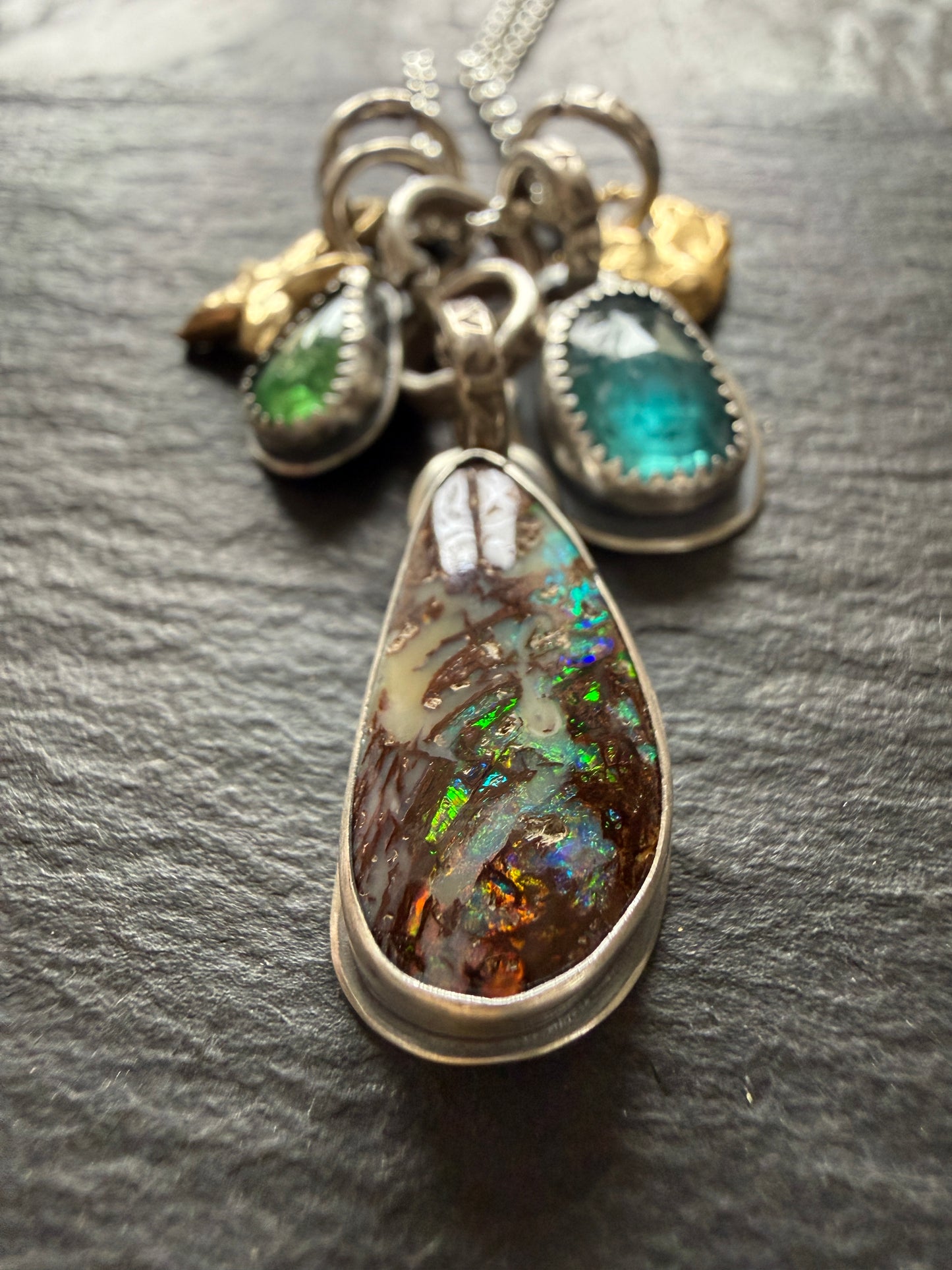 Opal Multi Charm Pendant