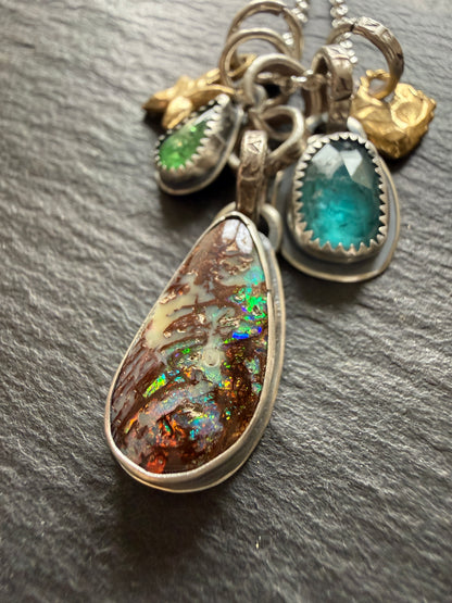 Opal Multi Charm Pendant
