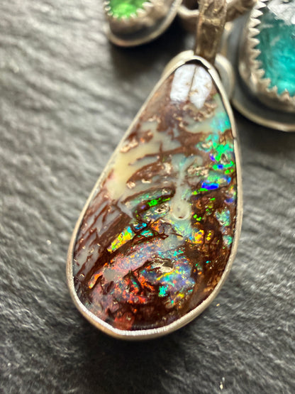 Opal Multi Charm Pendant