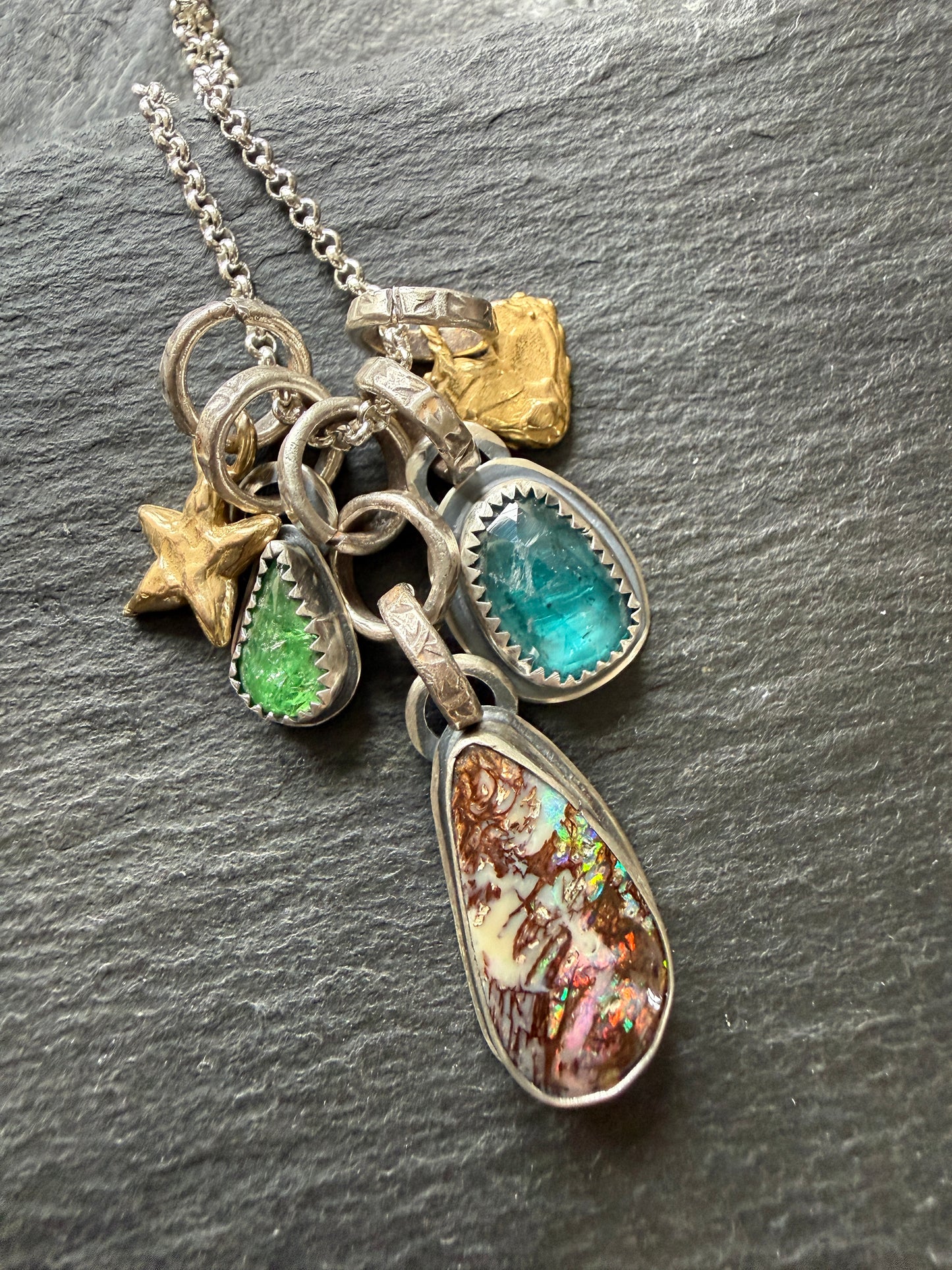 Opal Multi Charm Pendant