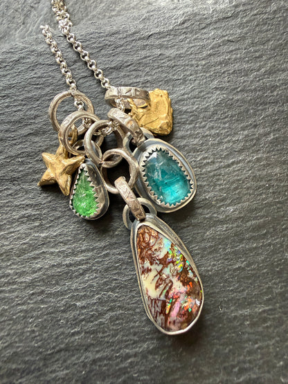 Opal Multi Charm Pendant