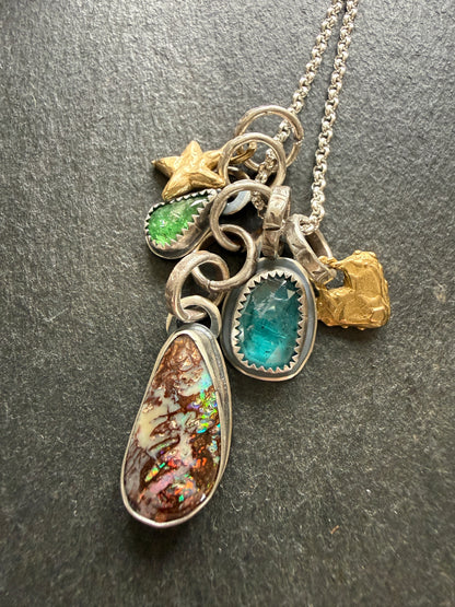Opal Multi Charm Pendant