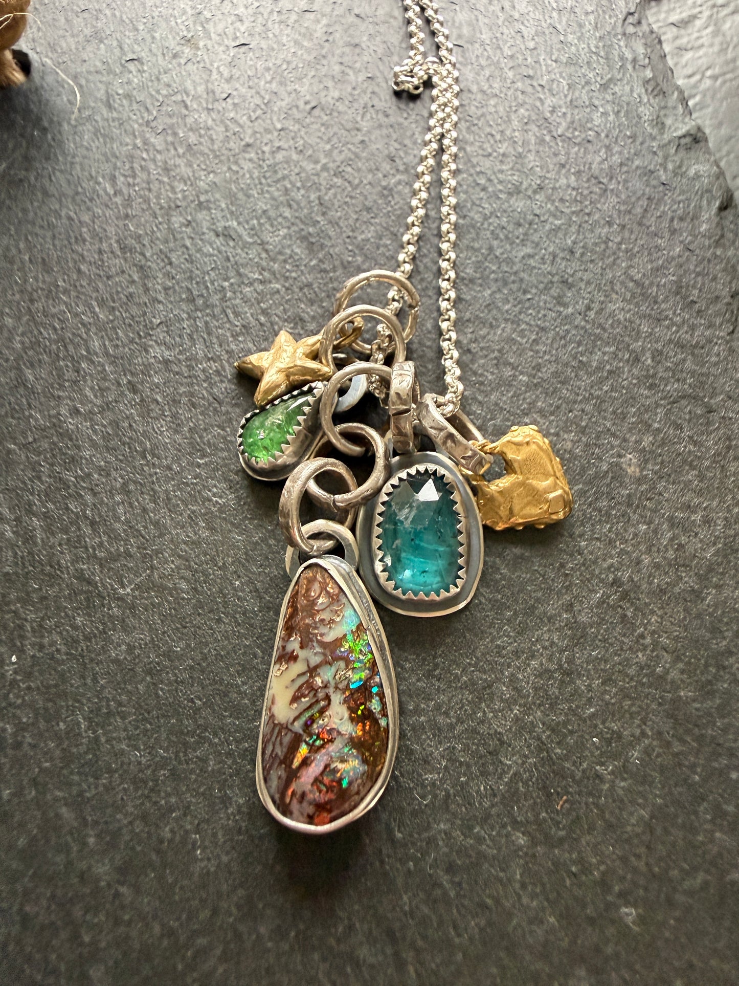 Opal Multi Charm Pendant