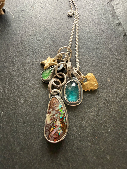 Opal Multi Charm Pendant