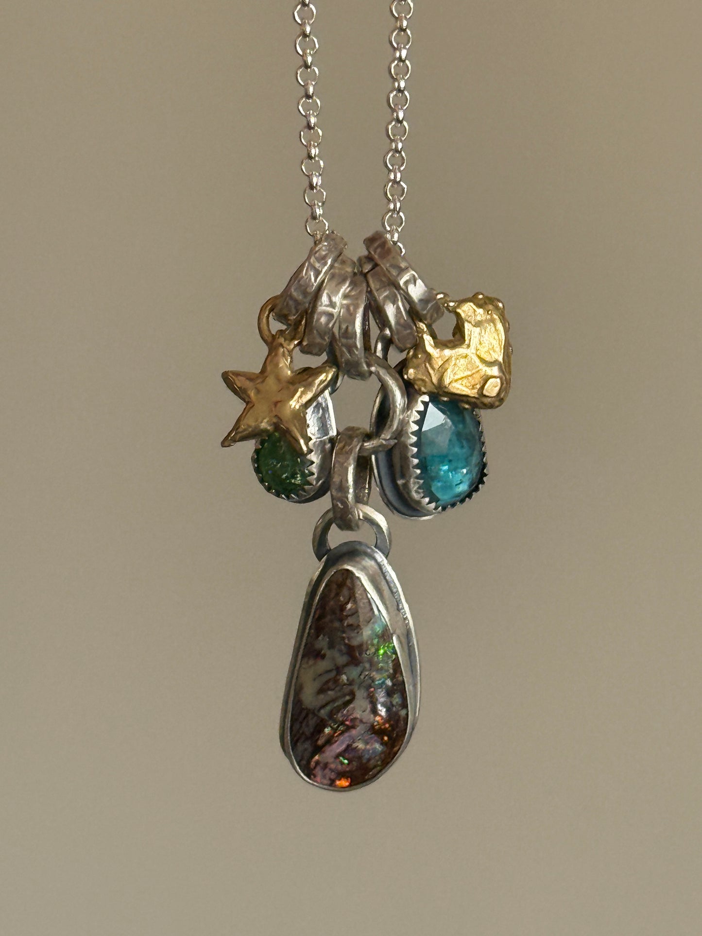 Opal Multi Charm Pendant