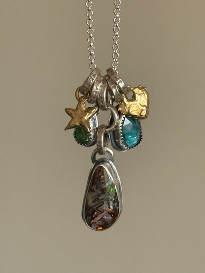 Opal Multi Charm Pendant