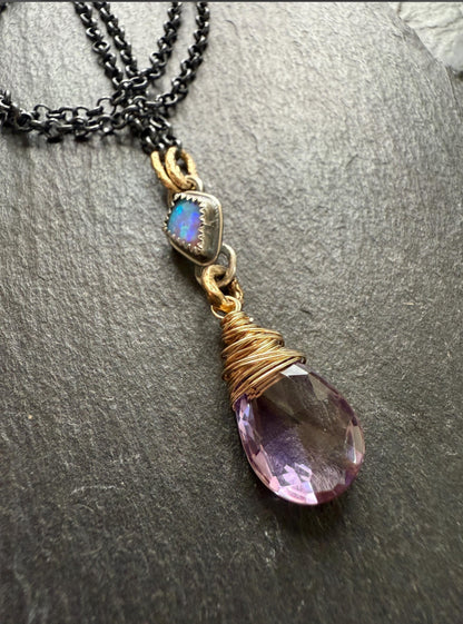 Amethyst and Opal Necklace
