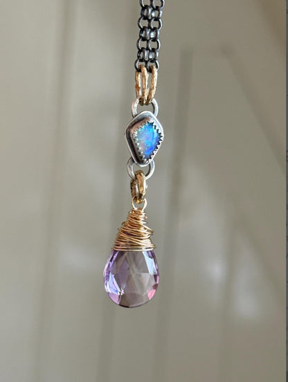 Amethyst and Opal Necklace