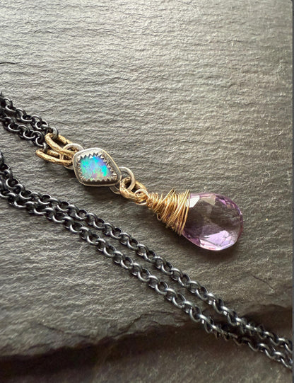 Amethyst and Opal Necklace