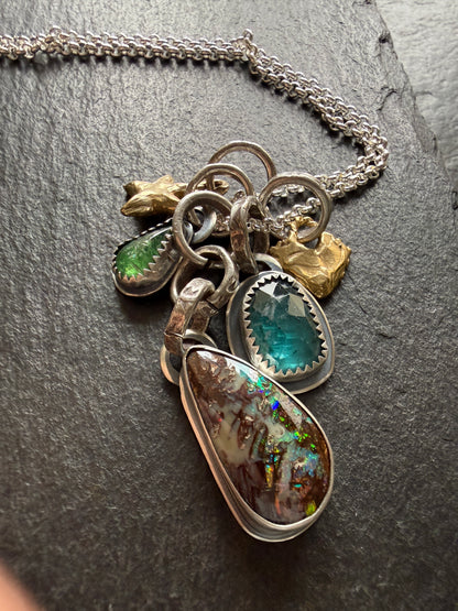 Opal Multi Charm Pendant