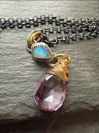 Amethyst and Opal Necklace