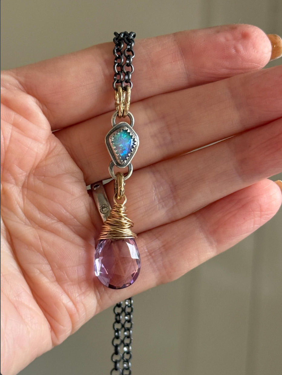 Amethyst and Opal Necklace