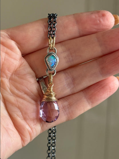 Amethyst and Opal Necklace
