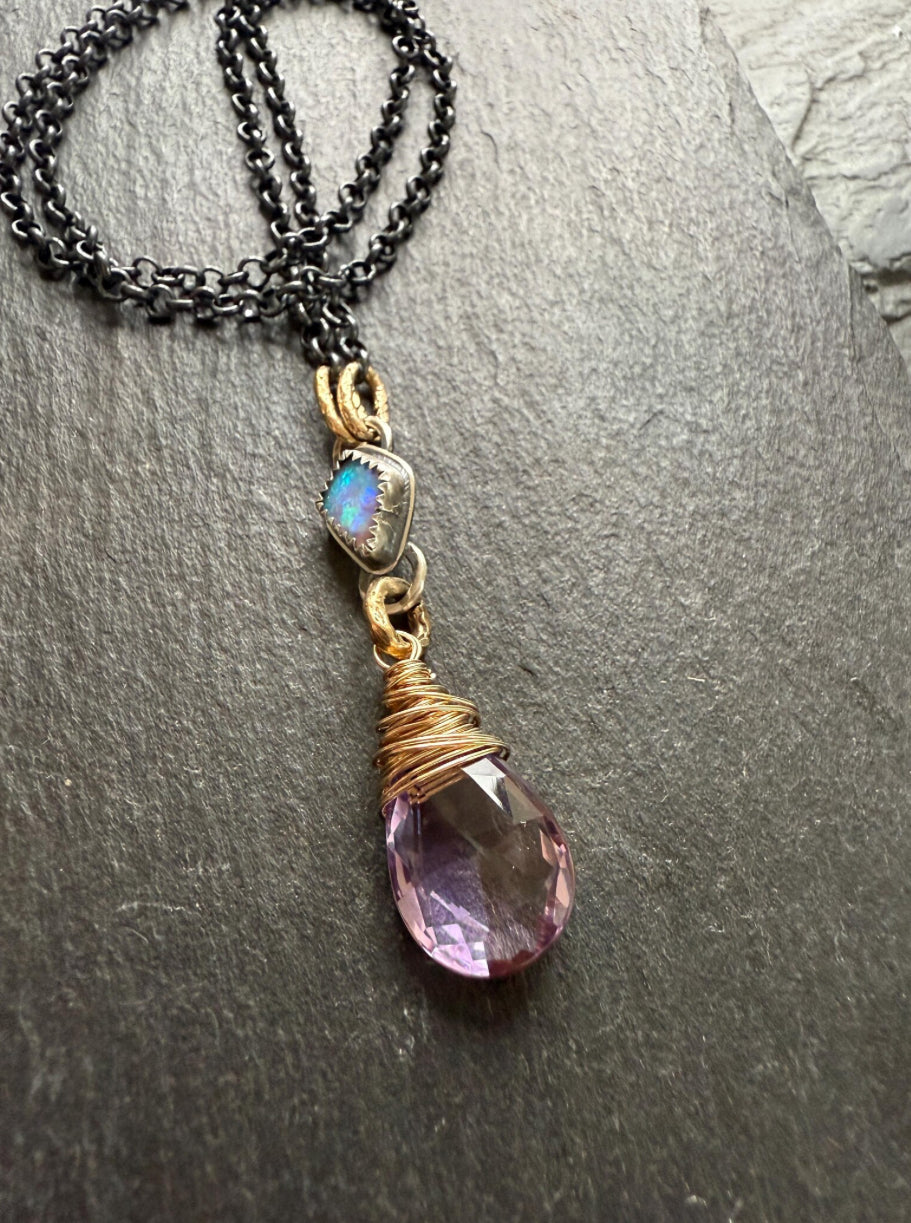 Amethyst and Opal Necklace