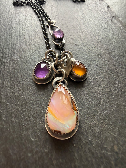 Opal with Citrine & Amethyst