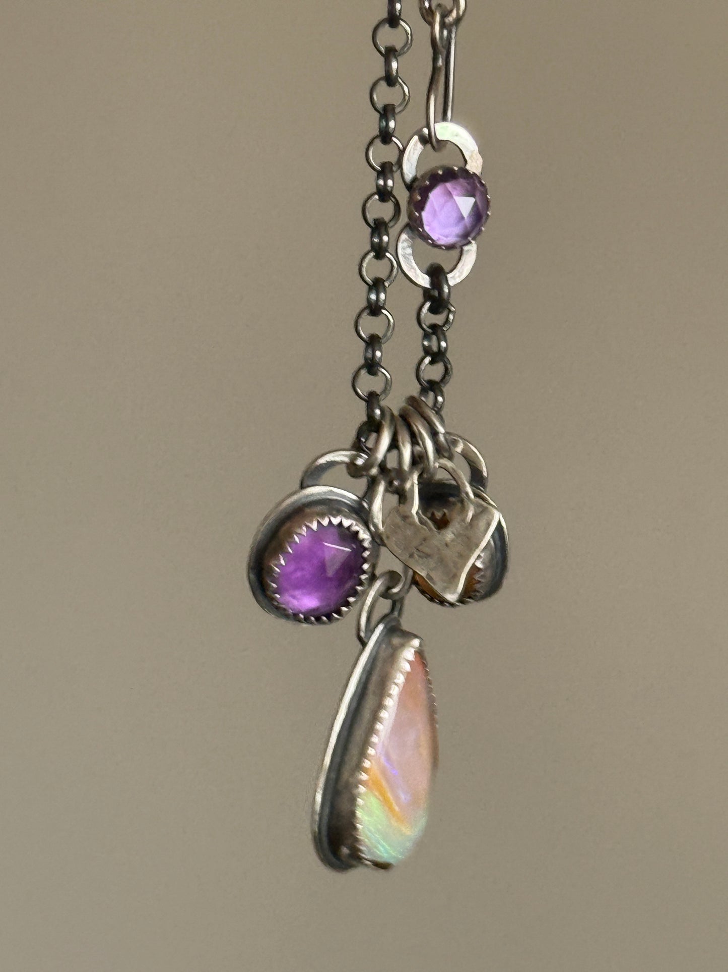 Opal with Citrine & Amethyst