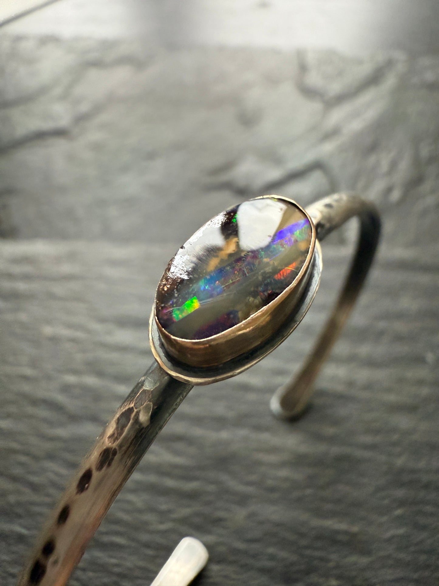 Opal bangle bracelet