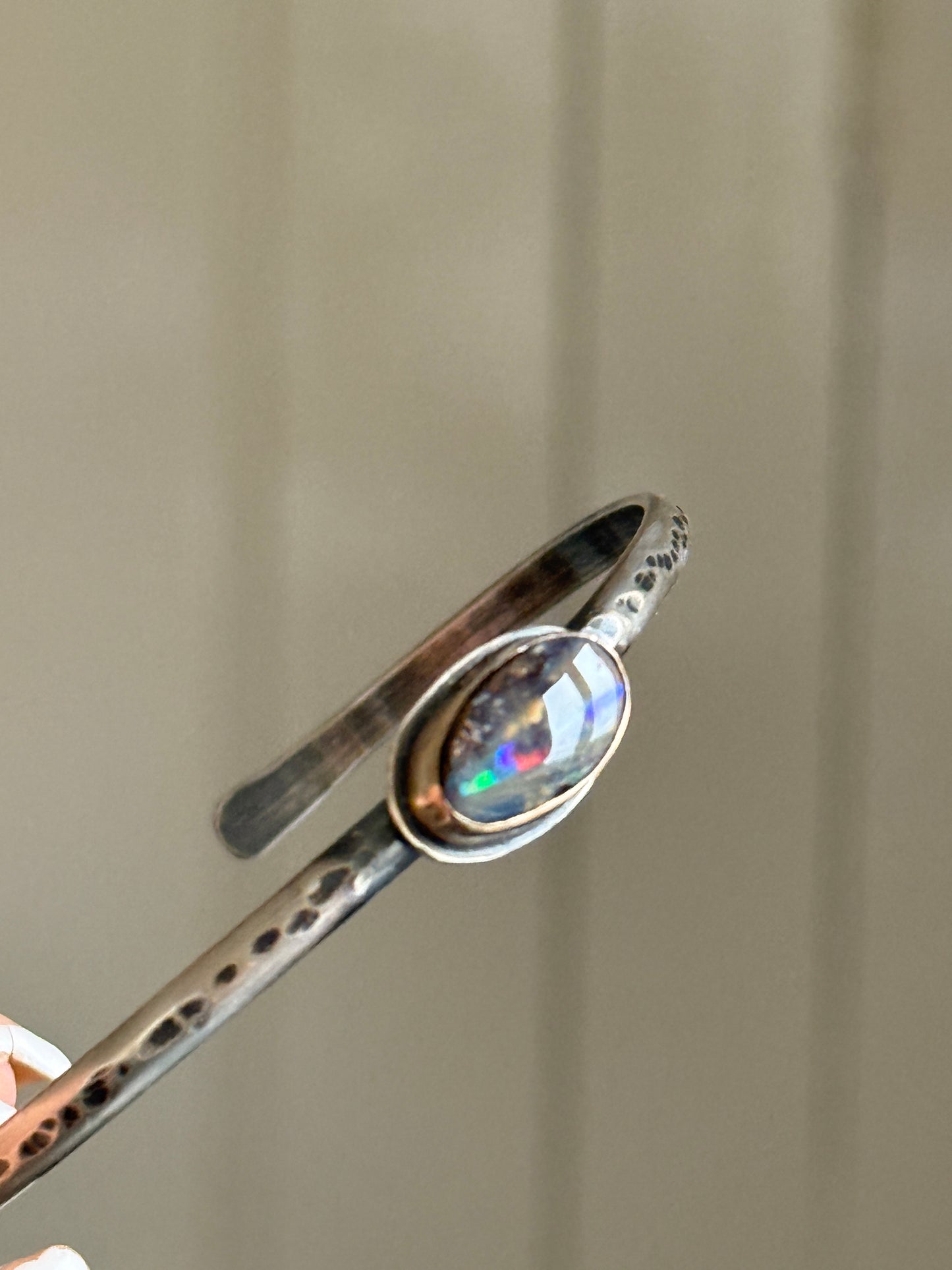 Opal bangle bracelet
