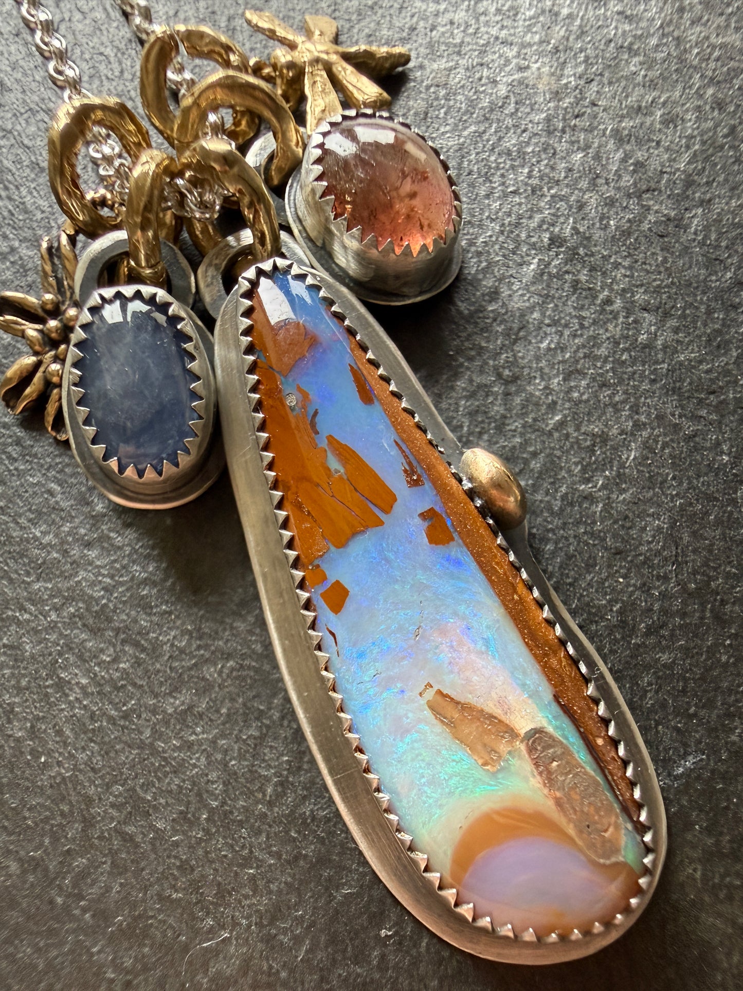 Multi stone Pendant Necklace