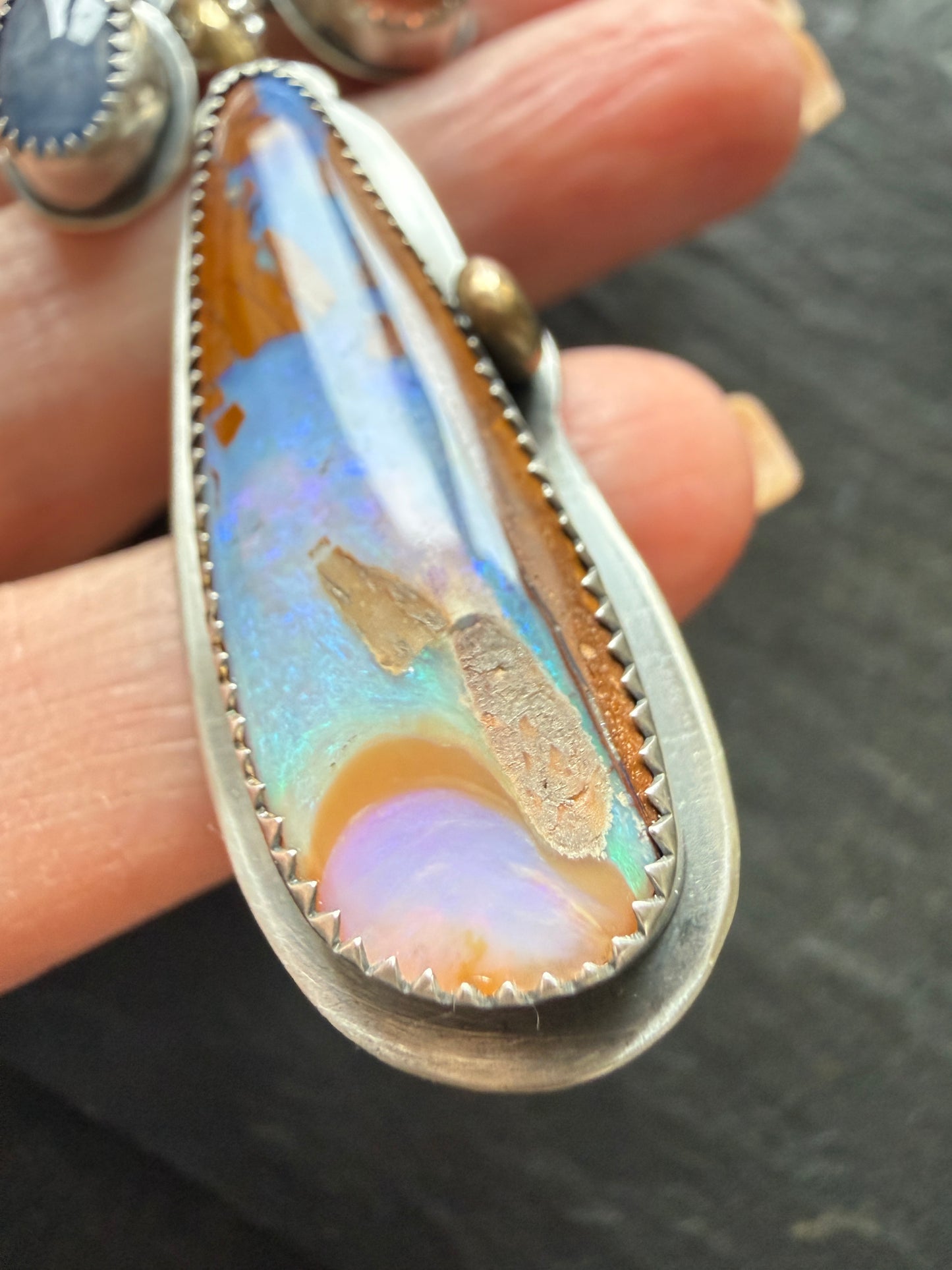 Multi stone Pendant Necklace