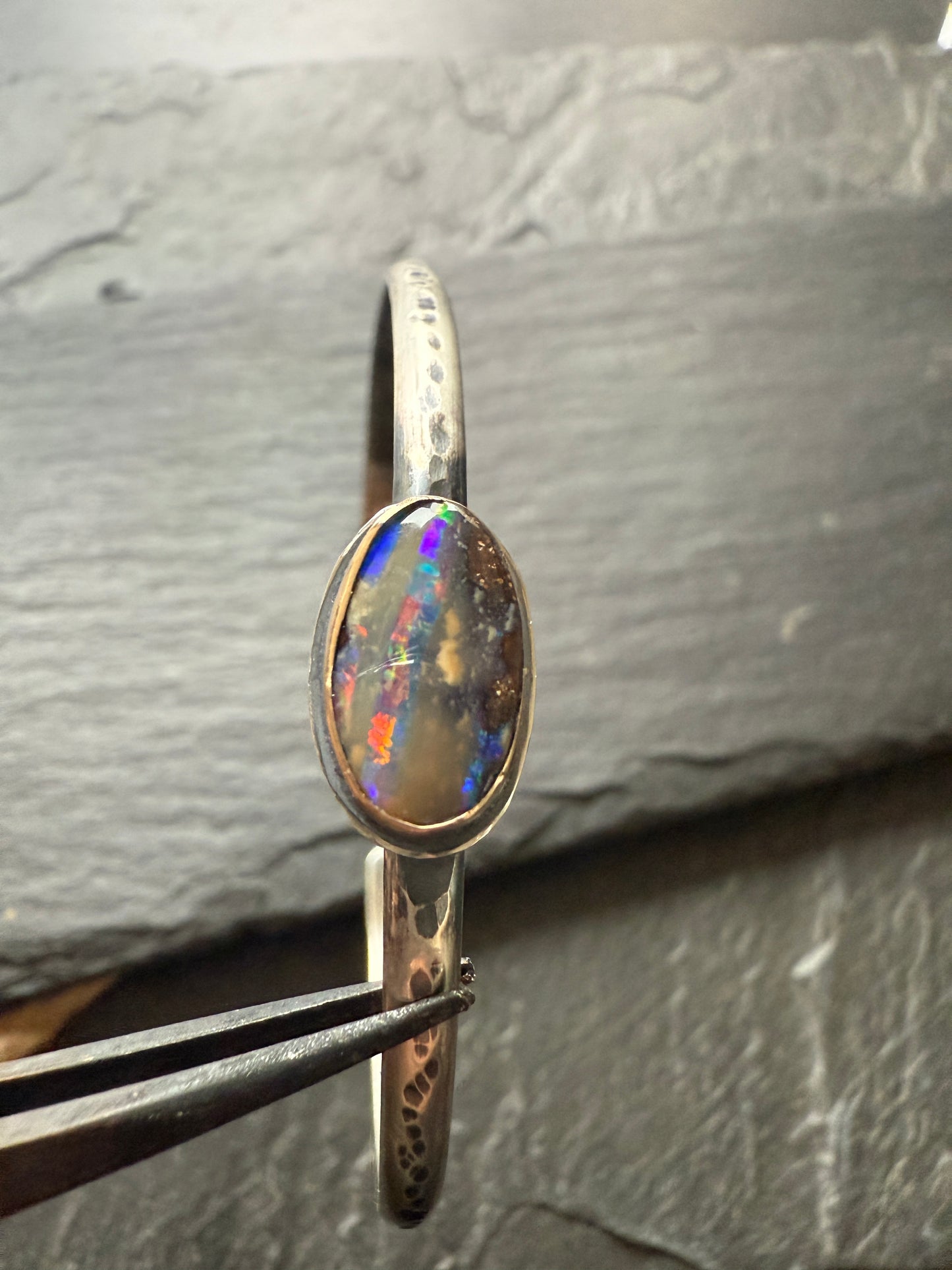 Opal bangle bracelet