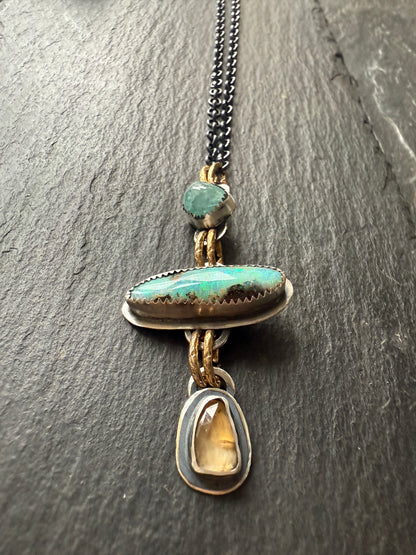 Triple Charm Necklace