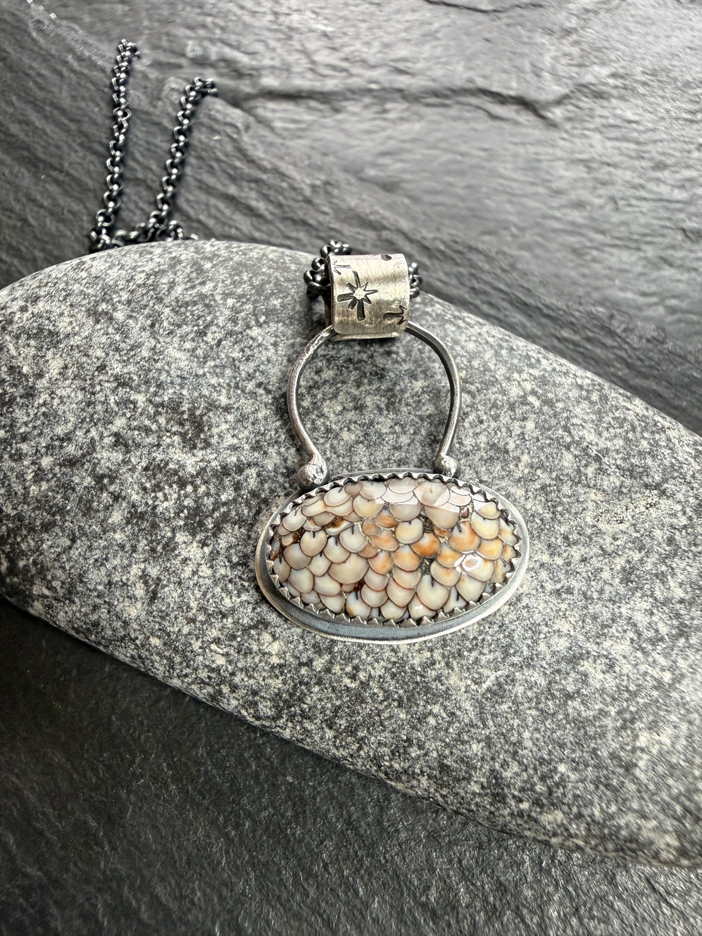 Fossilised Snakeskin Pendant