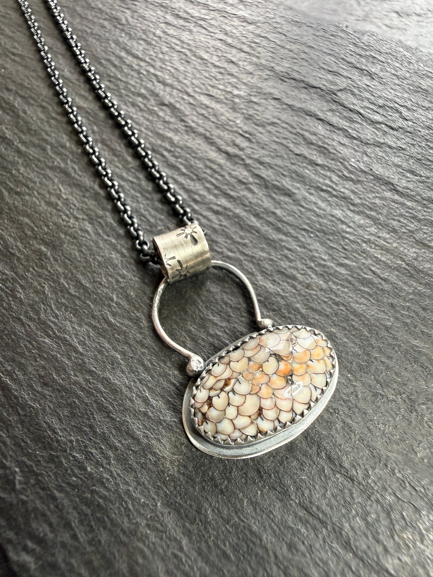 Fossilised Snakeskin Pendant