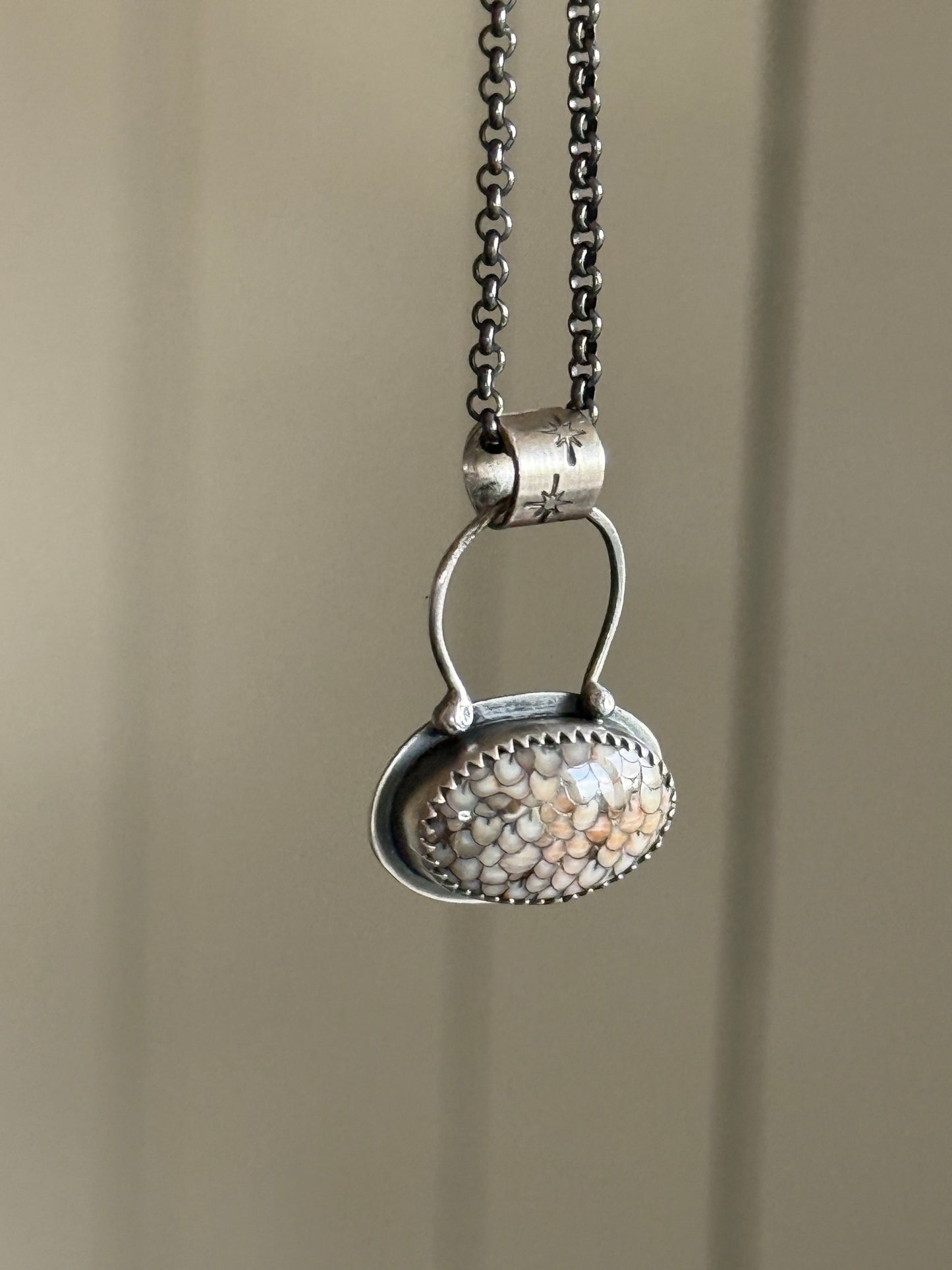 Fossilised Snakeskin Pendant