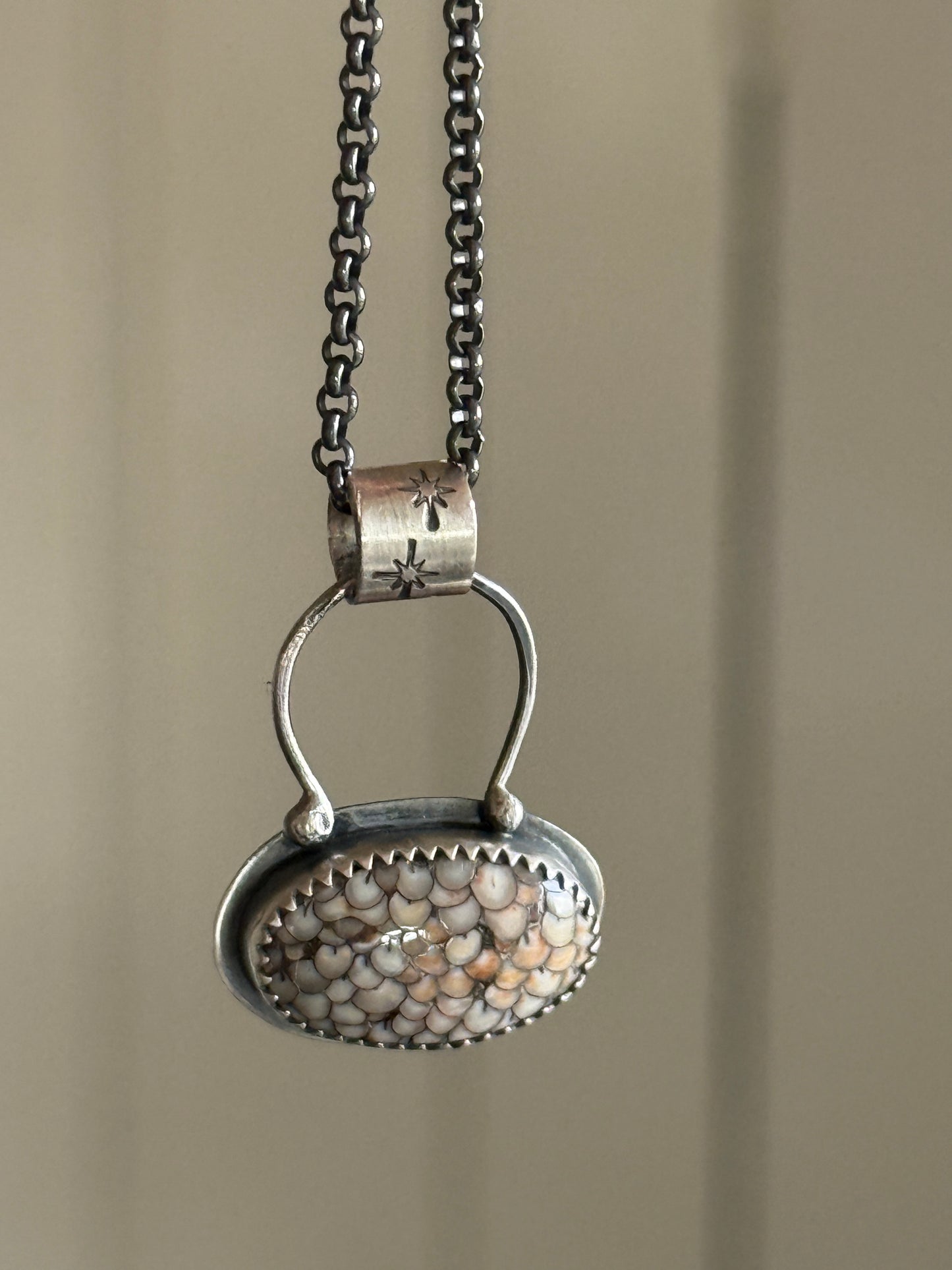 Fossilised Snakeskin Pendant