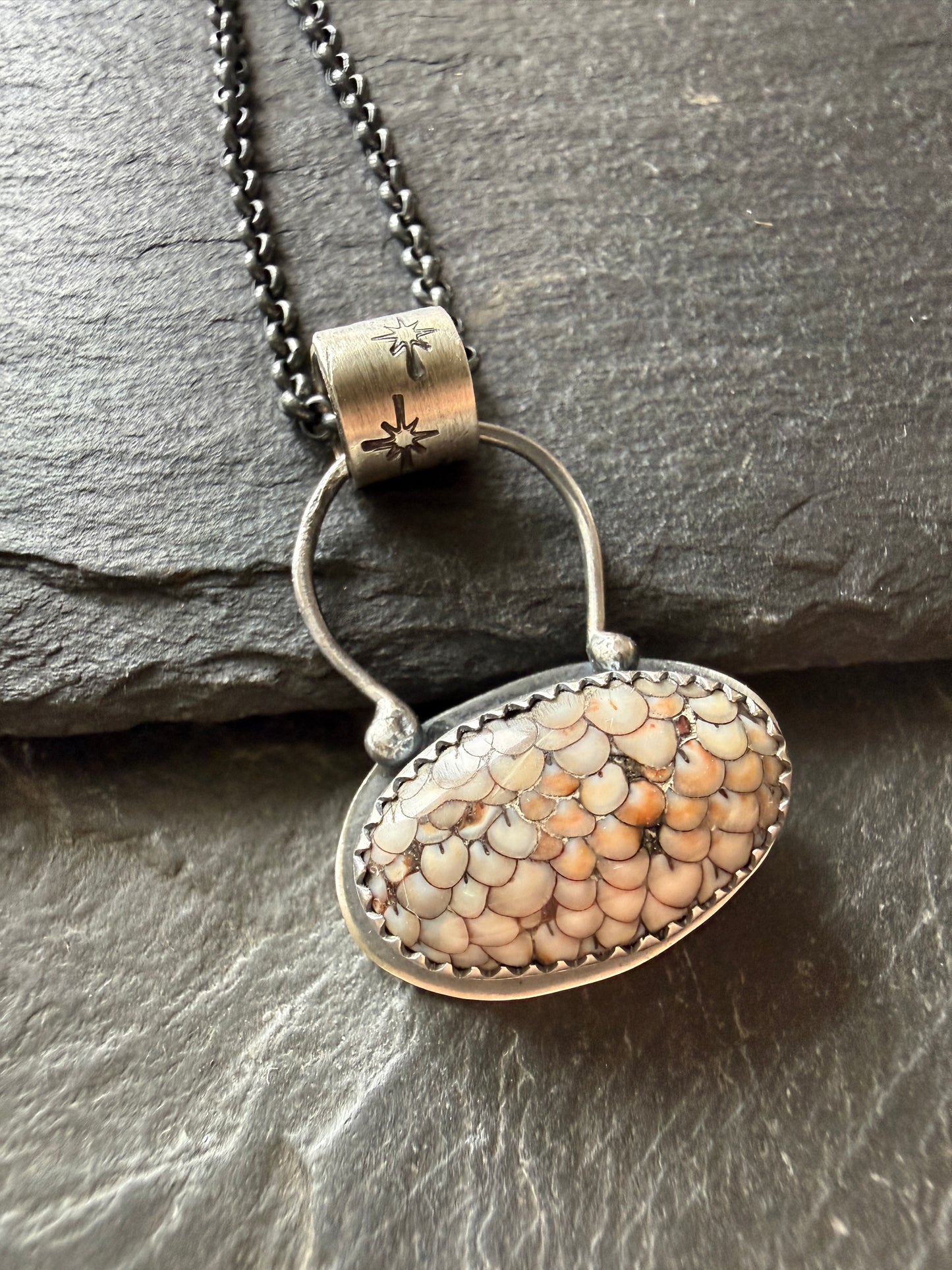 Fossilised Snakeskin Pendant