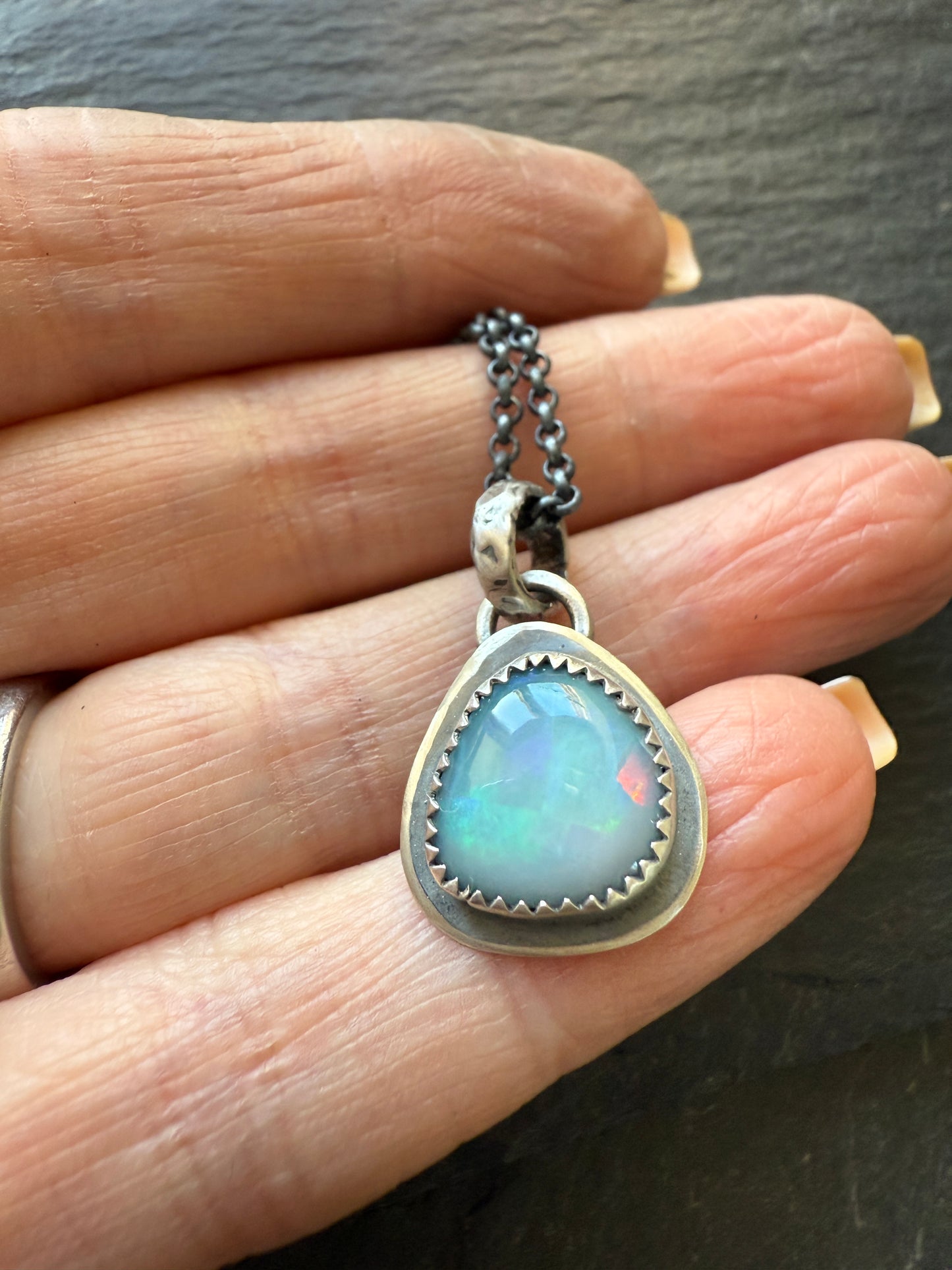 Opal Doublet Dainty Necklace