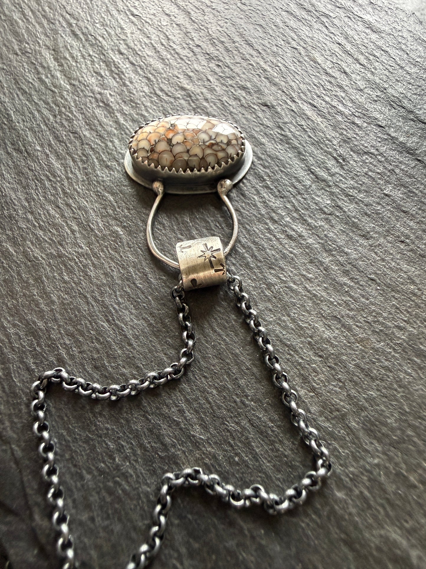 Fossilised Snakeskin Pendant