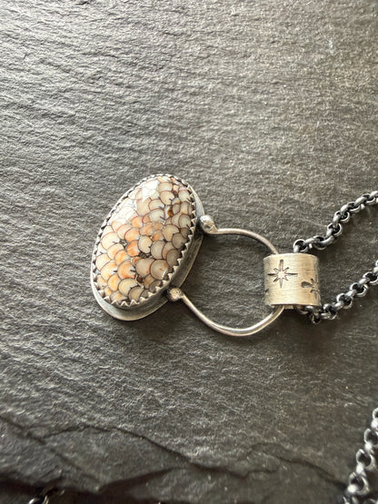 Fossilised Snakeskin Pendant