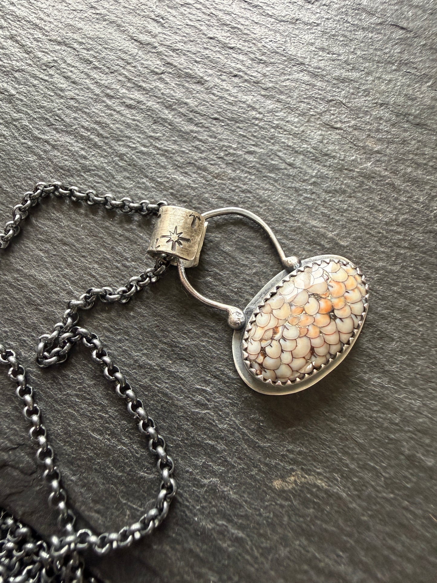 Fossilised Snakeskin Pendant