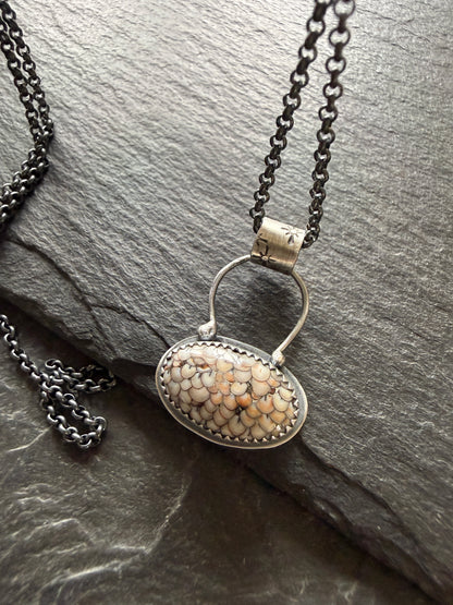Fossilised Snakeskin Pendant
