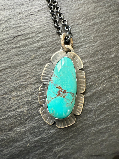 Bisbee Turquoise and Silver Necklace