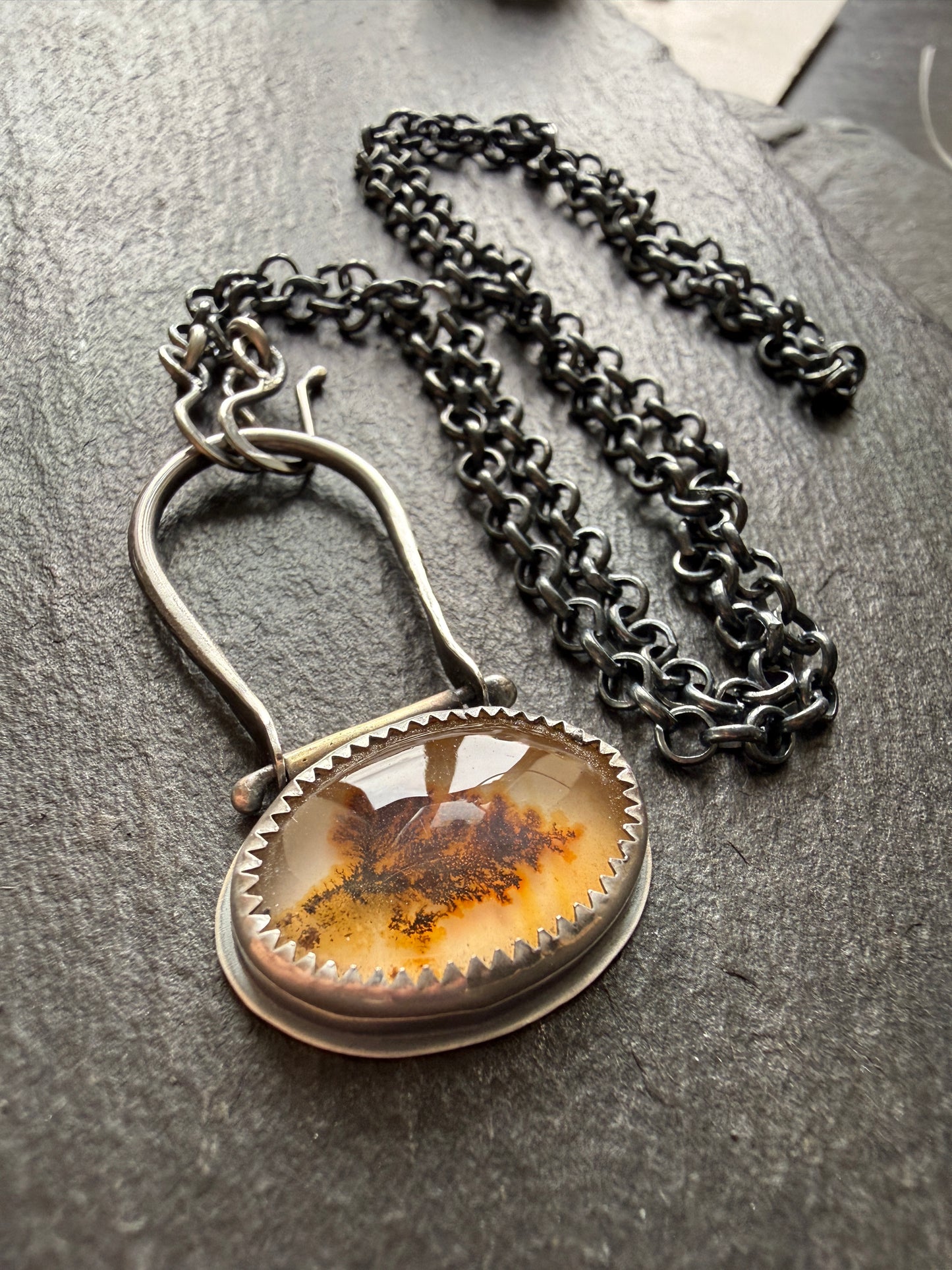 Scenic Dentric Agate Pendant