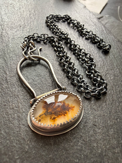 Scenic Dentric Agate Pendant