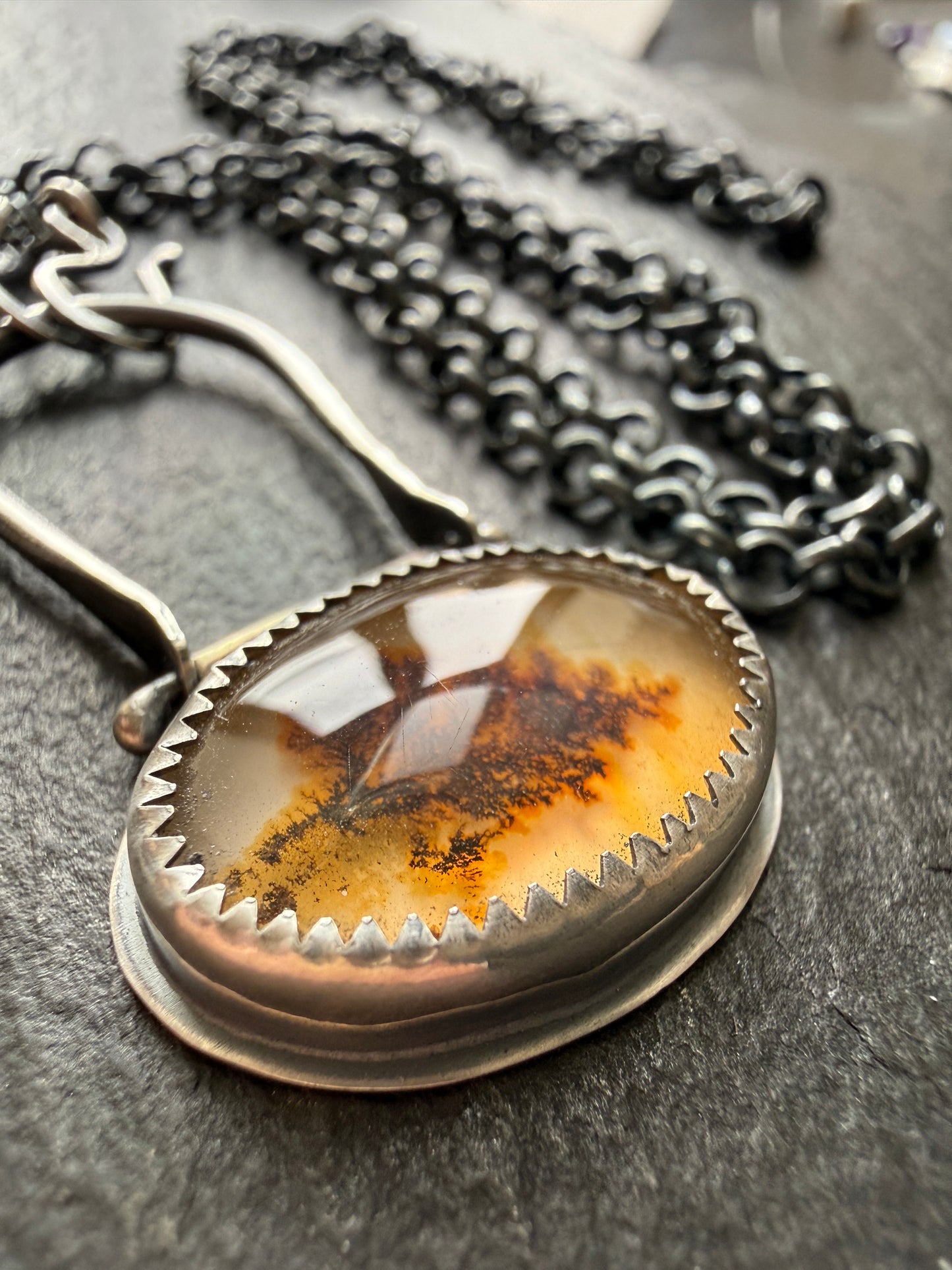 Scenic Dentric Agate Pendant