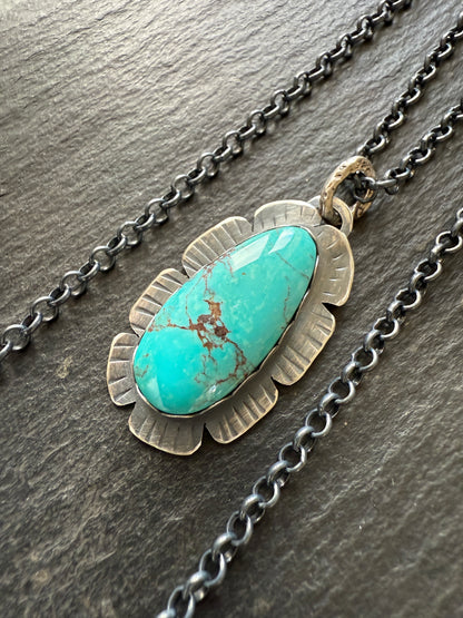 Bisbee Turquoise and Silver Necklace