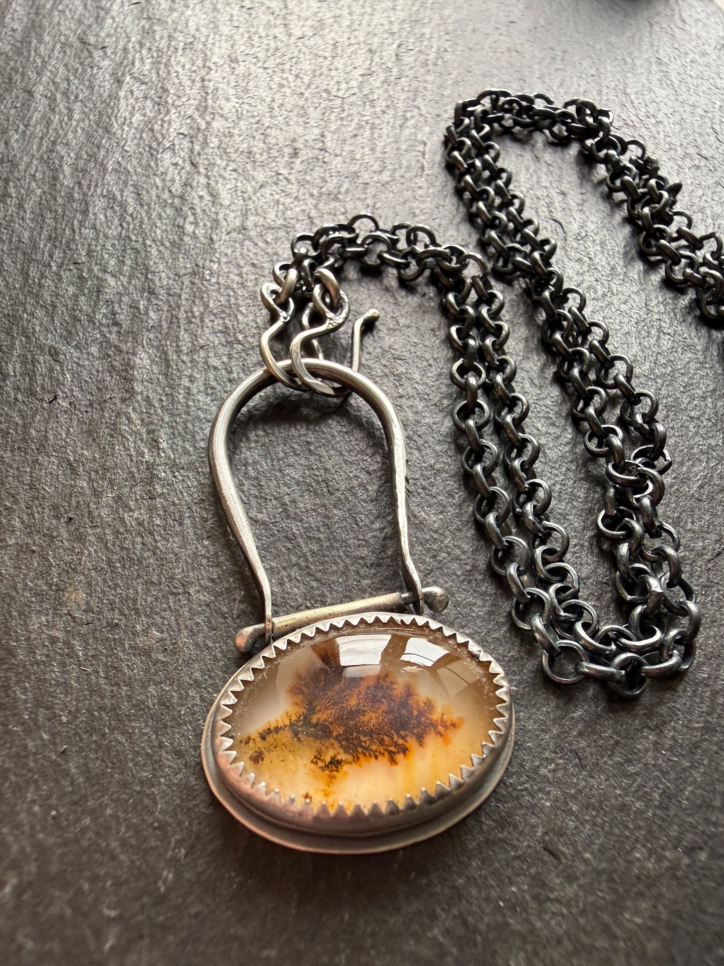Scenic Dentric Agate Pendant