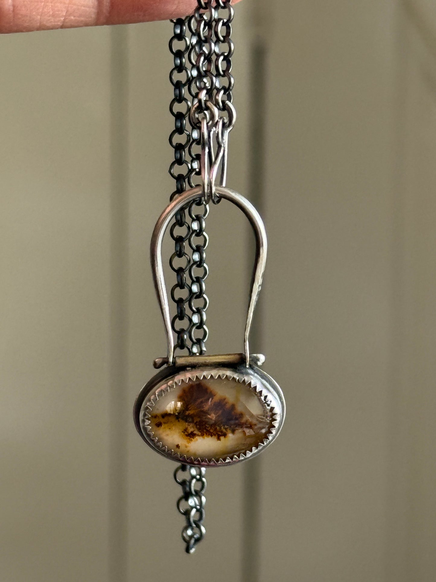 Scenic Dentric Agate Pendant